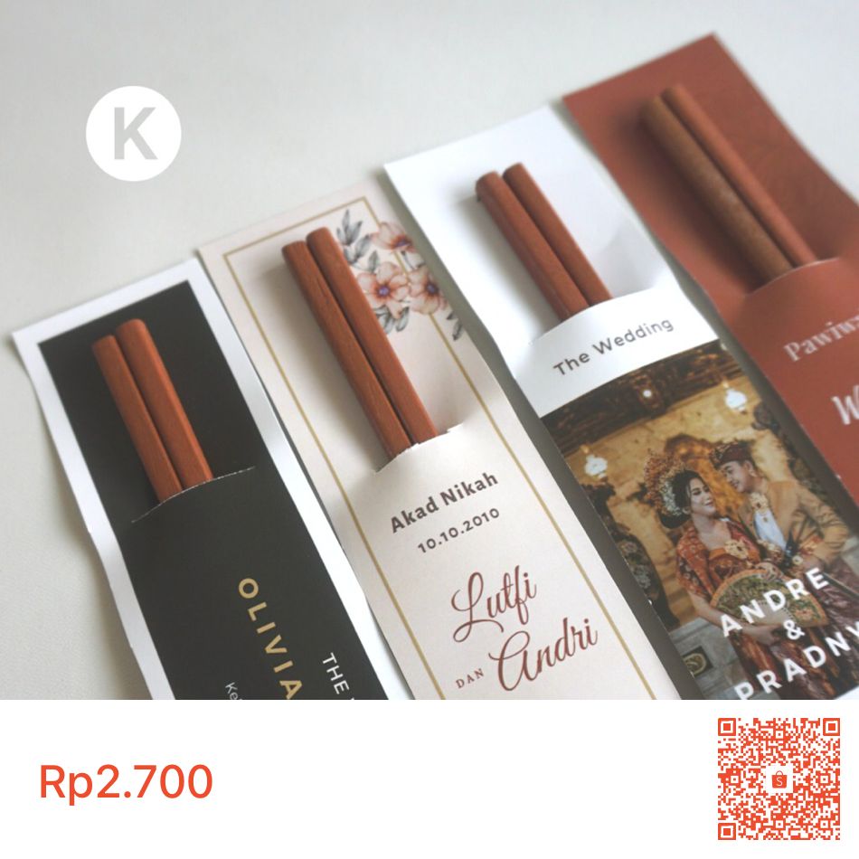 Souvenir Pernikahan Sumpit Kayu